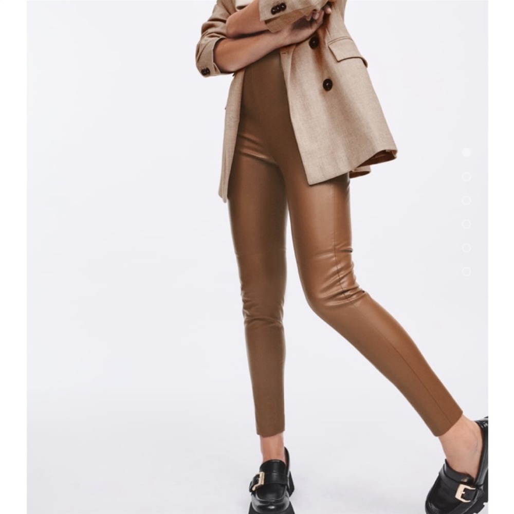HIGH RISE FAUX LEATHER LEGGINGS